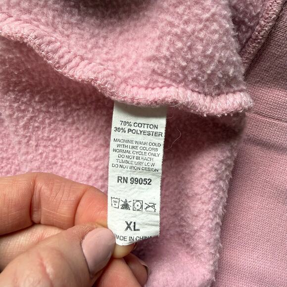 Glossier Original Comfy Pink Logo Hoodie Sweatshirt Fleece Cotton Blend Size XL - Picture 8 of 8